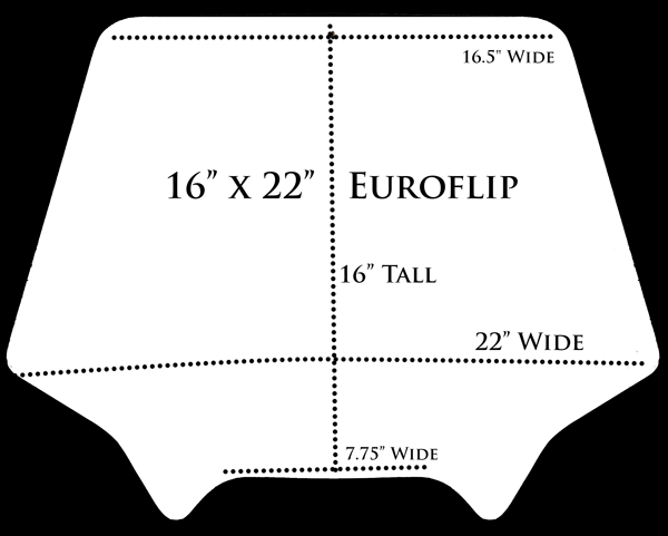16in. x 22in. Profile Dimensions