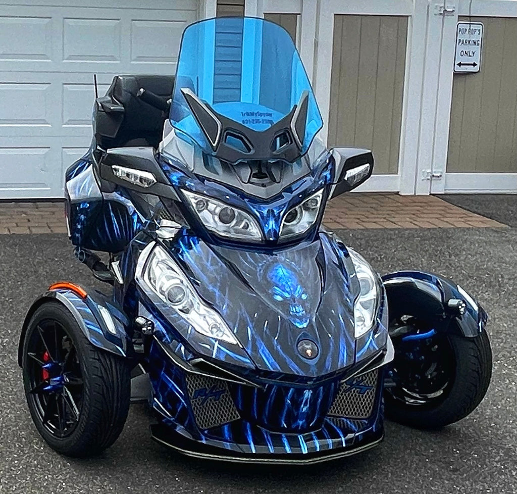 Light Blue Stock Size Windshield with Trim